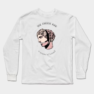 The Freest Man is Master of Himself - Neoclassic Stoic Long Sleeve T-Shirt